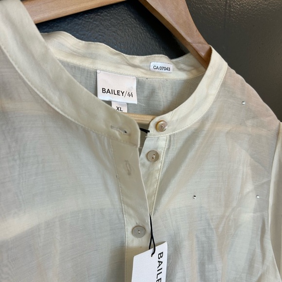 Bailey 44 (Revolve) NWT XL Sheer Blouse with Diamond tiny embellishments - Picture 2 of 13
